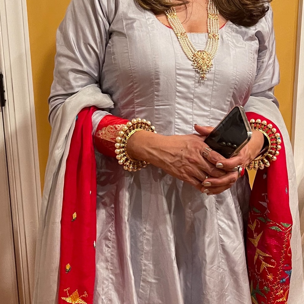 Beautiful Indian/Pakistani frock suit with Patiala shalwar.
